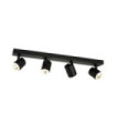 Helvia spotlight bar Plastic, steel, aluminum Black