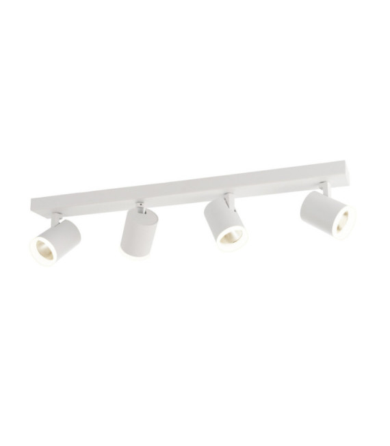 Barra de foco Helvia Plástico, acero, aluminio Blanco