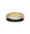 Campelo Wood ceiling light, Black metal alloy, Wooden