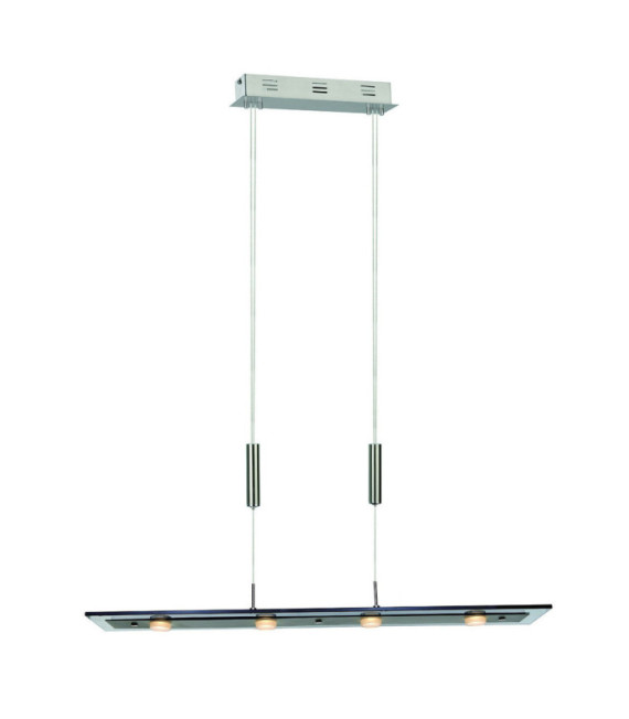 Savio pendant light Glass, metal alloy Black, Chrome