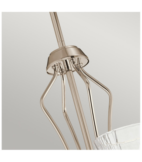 Kichler pendant light Steel, transparent faceted glass, polished nickel aluminum