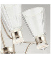 Kichler pendant light Steel, transparent faceted glass, polished nickel aluminum