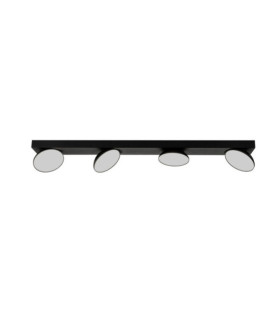 Barra faretto Castelio Plastica, acciaio, alluminio Nero