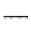 Castelio spotlight bar Plastic, steel, aluminum Black