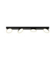 Castelio spotlight bar Plastic, steel, aluminum Black