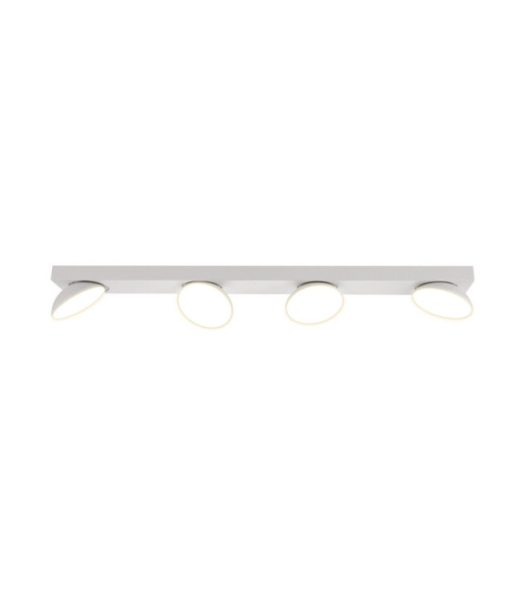 Barra de foco Castelio Plástico, acero, aluminio Blanco