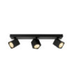 Barre de spots Aveiro Acier,Aluminium Noir