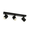 Helvia spotlight bar Plastic, steel, aluminum Black