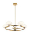 Kichler pendant light Satin engraved opal glass, steel Fox Gold