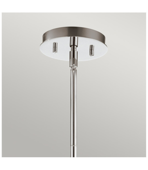 Kichler pendant light Satin engraved opal glass, polished chrome steel
