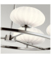 Kichler pendant light Satin engraved opal glass, polished chrome steel