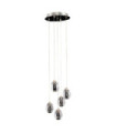Huelto pendant light Acrylic, steel, aluminum Chrome