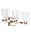 Kichler wall light Aluminum, steel, transparent faceted glass Polished nickel