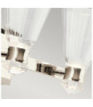 Kichler wall light Aluminum, steel, transparent faceted glass Polished nickel