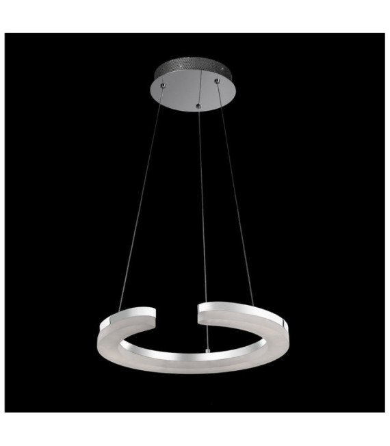 Lampada a sospensione a LED Blunder. Lega metallica cromata