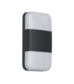 Lars exterior wall light Polycarbonate lens, die-cast aluminum Black
