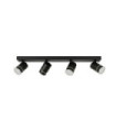 Barre de spots Selma Acier,Aluminium Noir
