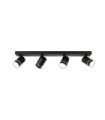 Barre de spots Selma Acier,Aluminium Noir
