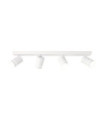 Barre de spots Selma Acier,Aluminium Blanc