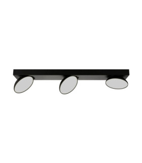 Barra faretto Castelio Plastica, acciaio, alluminio Nero