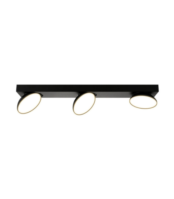 Castelio spotlight bar Plastic, steel, aluminum Black