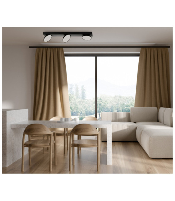 Barre de spots Castelio Plastique,acier,aluminium Noir