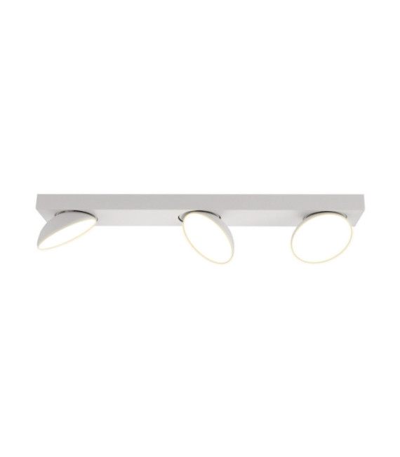 Barra de foco Castelio Plástico, acero, aluminio Blanco