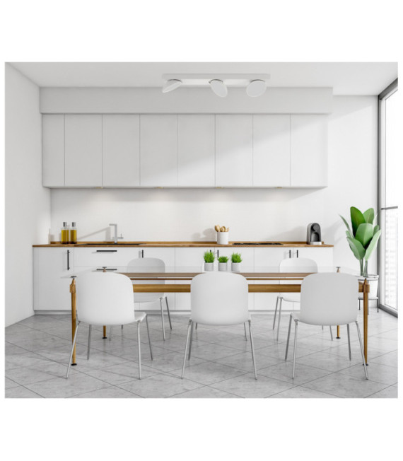 Strahlerleiste Castelio Kunststoff, Stahl, Aluminium Weiß