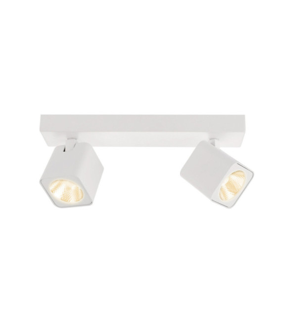 Spot Aveiro Acier,Aluminium Blanc