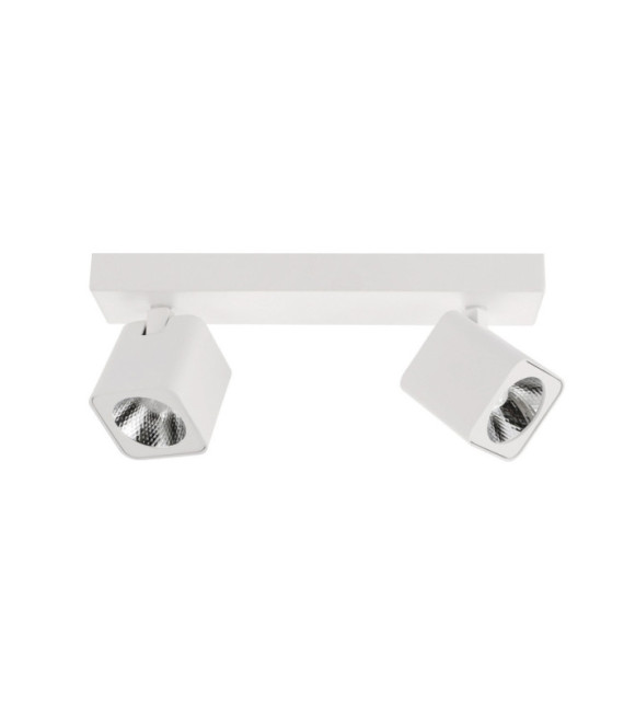 Spot Aveiro Acier,Aluminium Blanc