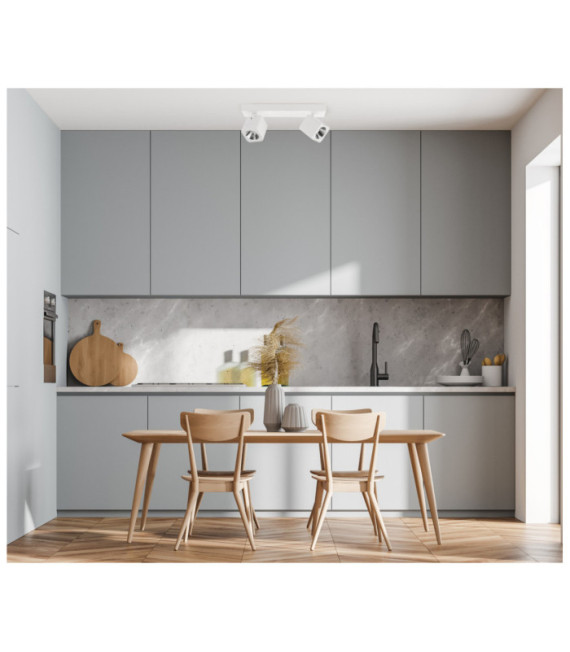 Spot Aveiro Stahl, weißes Aluminium