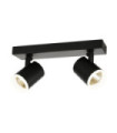 Spot Helvia Plastique,acier,aluminium Noir