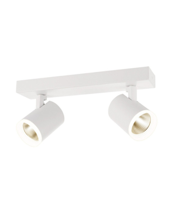 Spot Helvia Plastique,acier,aluminium Blanc