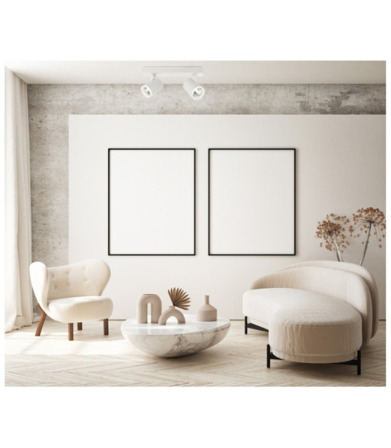 Strahler Helvia Kunststoff, Stahl, Aluminium Weiß