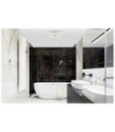 Minako Crystal ceiling light, metal alloy, White glass