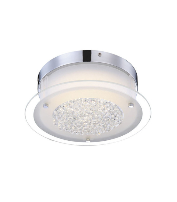 Lámpara de techo Levi Vidrio, cristal, aleación de metal Cromo, Blanco
