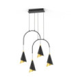Raalto LED pendant light Acrylic, steel, aluminum Black, Gold