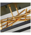 LED ceiling light Hinkley Steel Black and gold gold