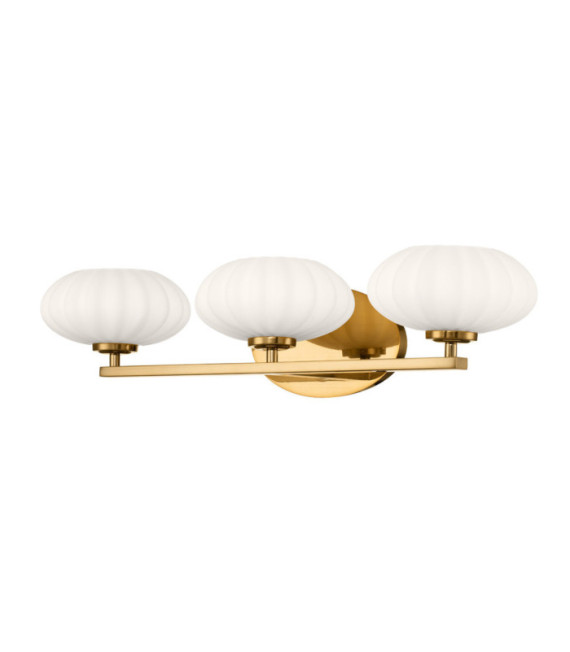 Lampada da parete Bagno Kichler Acciaio, vetro opalino satinato Fox Gold