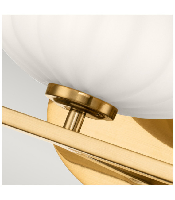 Aplique de baño Kichler Acero, cristal opalino satinado Fox Gold