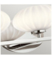 Wall light Bathroom Kichler Steel, satin etched opal glass Polished chrome