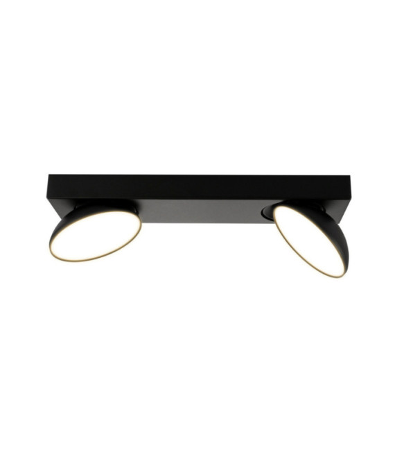 Castelio spotlight Plastic, steel, aluminum Black