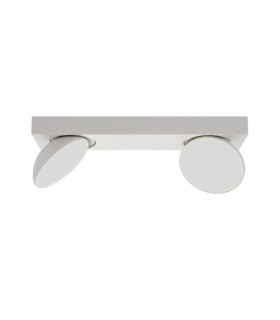 Foco Castelio Plástico, acero, aluminio Blanco
