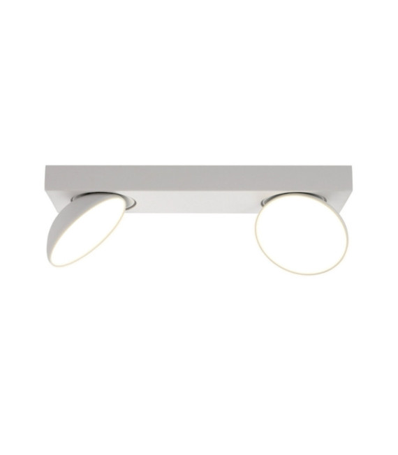 Foco Castelio Plástico, acero, aluminio Blanco