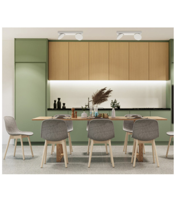 Strahler Castelio Kunststoff, Stahl, Aluminium Weiß