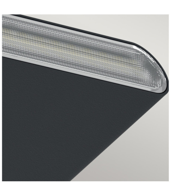 Jens Außenwandleuchte Polycarbonatlinse, Aluminiumdruckguss Schwarz