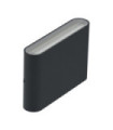 Jens exterior wall light Polycarbonate lens, die-cast aluminum Black