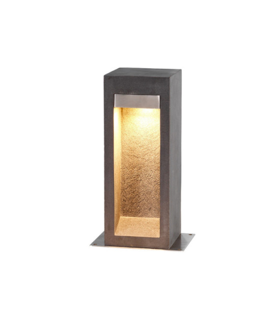 Lampe sur pied extérieur Parkstone Verre,acier inoxydable 316,basalte Pierre de basalte avec acier inoxydable
