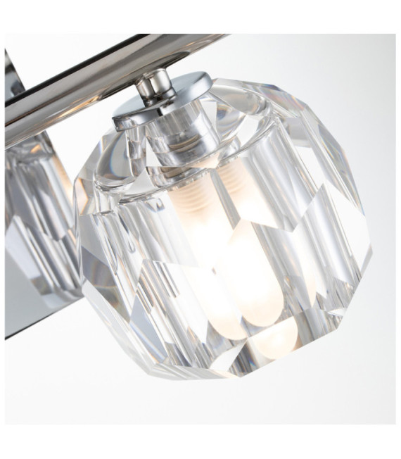 Quoizel wall light Steel, K9 crystal glass Polished chrome