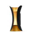 Dante outdoor wall light Cast aluminum Gold, sandblasted black